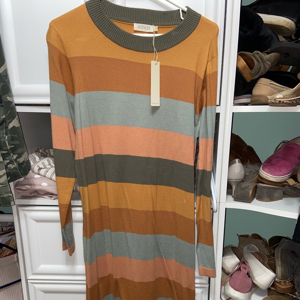 Roolee striped sweater dress